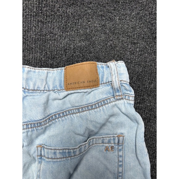 American Eagle Womens Light Wash Denim Cargo Baggy Jogger Jeans Size 00 Short - Picture 2 of 11